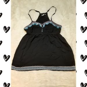 Candies Black Razorback Tanktop with Embroidery L